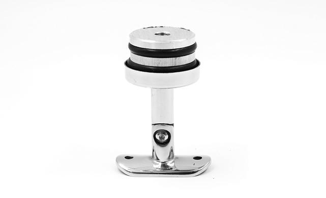 Наконечник палец с алюминиевой системой фиксации на стойке Ø42.4х1.5 мм, регулируемым ложементом под поручень Ø50.8 мм, полированный, литой, нержавеющий AISI 304 k206 5