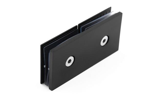 Коннектор для душевой кабины стекло-стекло 180°, 45х45, черный, вырез 71 t734 BZn 5