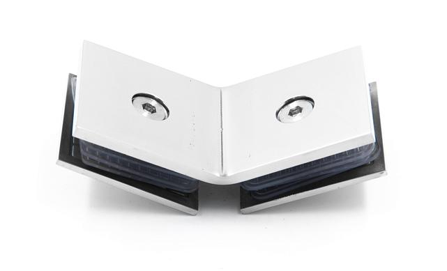 Коннектор для душевой кабины стекло-стекло 135° 45х45 мм латунь-хром t736 PC 3