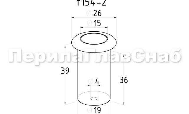 Ответная часть для замка, шлифованная t154 SSS 2