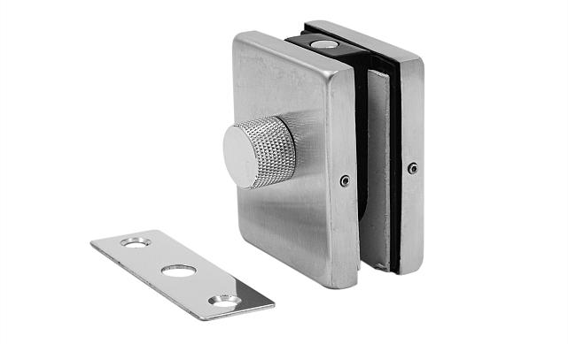 Защелка с ответной частью на стену и пол, шлифованная, вырез 17 t138 SSS 6