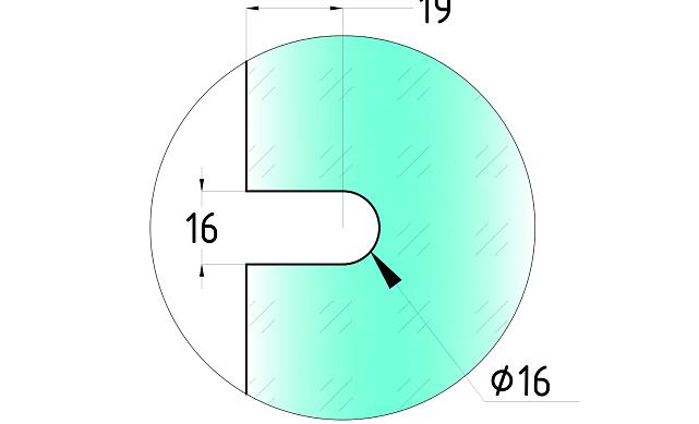  Коннектор для душевой кабины стена-стекло 90°, 45х45, цинк, черный, вырез 69 t732 BZn 2