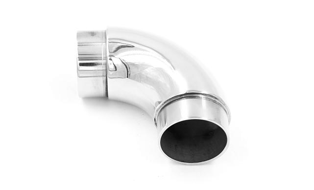 Отвод поручня под Ø42.4х1.5 мм, 90°, литой, полированный, с вставками (AISI 201) k383-3 3