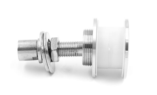 Рутель для крепления козырьков на ванты, разборный, для стекла 10-26 мм, нержавеющая сталь AISI 316, полированная k274-2 6