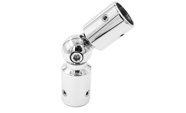 Соединитель трубы 19 мм, шарнирный, нержавеющая сталь AISI 304, полированная t915 PSS 5