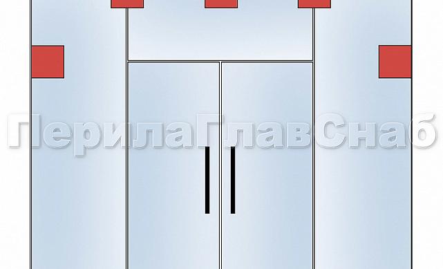 Коннектор стена-стекло с монтажной пластиной, шлифованный, вырез 09 t192 SSS 3