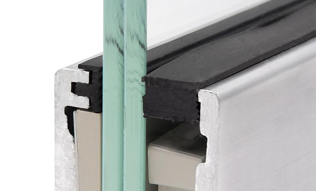 Комплект профиля зажимного для стекла 16 мм, с отверстиями, НЕАНОД, алюминий, k601-4-16 4