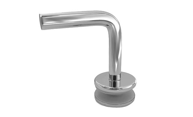 Держатель поручня к стеклу, вынос 60х70, Ø43х5 мм для стекла 10-12мм, (AISI 304) k008-5 5