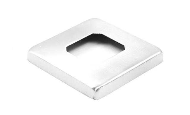 Стеклодержатель напольный 45х50х160 мм, литой, плоский, для стекла 10-12 мм, без сверления, нержавеющая сталь AISI 304, шлифованная k275-7 9