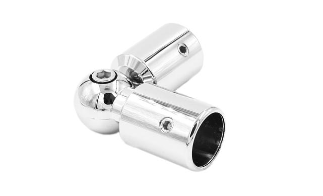 Соединитель трубы 19 мм, шарнирный, нержавеющая сталь AISI 304, полированная t915 PSS 8