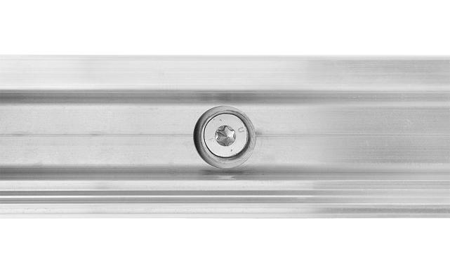 Комплект профиля зажимного для стекла 12 мм и 6+6 ,с отверстием, НЕАНОД. алюминий 100х60мм, т100-2-12 8