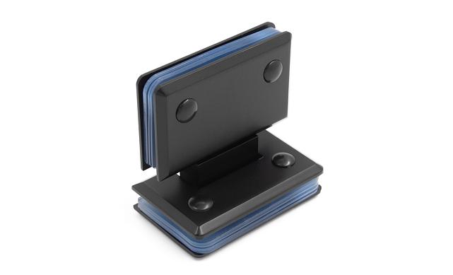 Петля для душевой кабины стекло-стекло 180°, 90*55, цинк, черн. t303 BZn 7