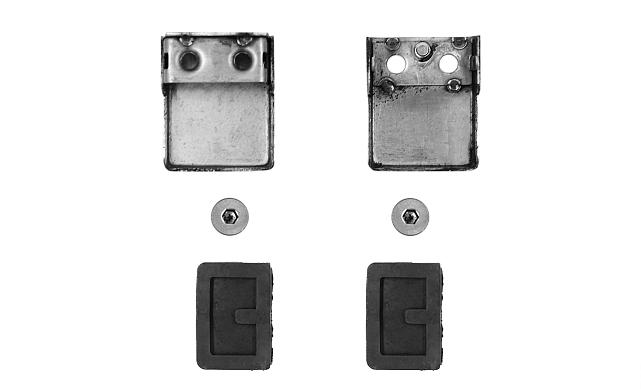 Стеклодержатель штампованный, под стекло 10 мм (5+5 мм), на плоскость 40х24х48 полированный (AISI 304) k352-10 5