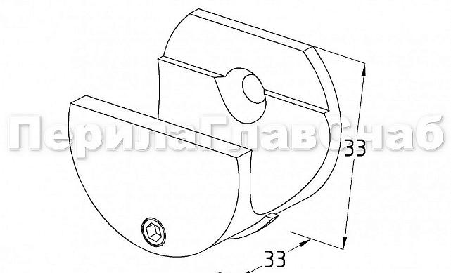 Крепление трубы к стене, AISI 304, полированное t830 PSS 4