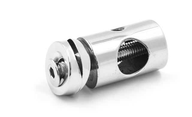 Ригеледержатель на стойку Ø38.1хØ16, облегченный, полированный, (AISI 201) k031 4