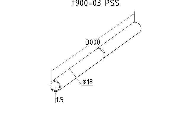 Штанга 18х1.5х3000 мм полированная t900-03 PSS 3