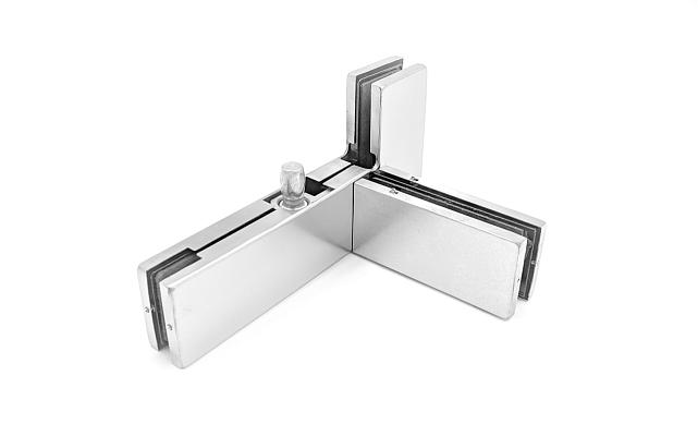 Фитинг угловой с осью и ребром жесткости, правый, шлифованный t141R SSS 7