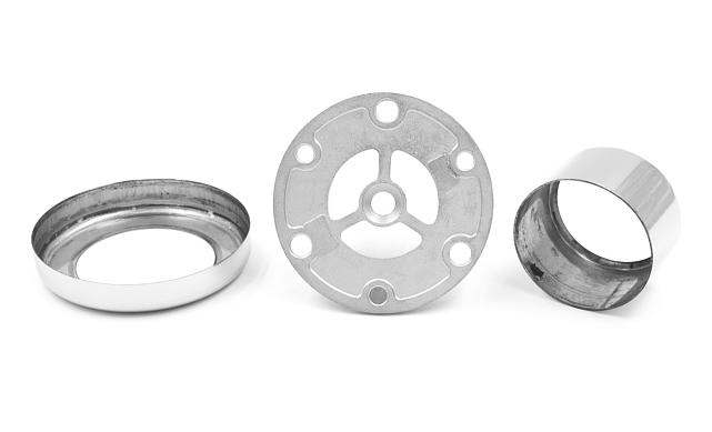 Цанга под трубу Ø50.8 мм, полированная, низ 10х90 под анкер 10 мм, 3 анкера М8, (AISI 304) k220 5