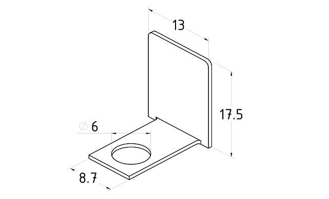 Торцевая заглушка для профиля t756 t757 2