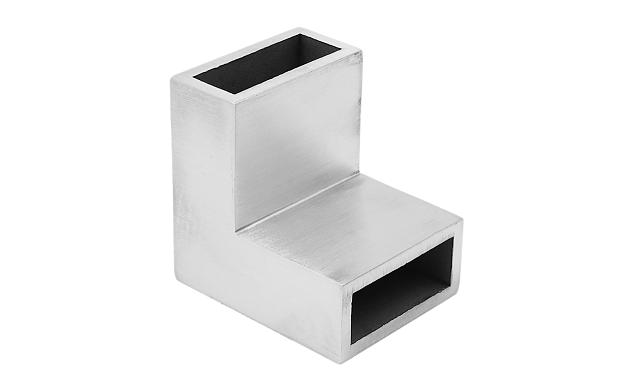 Соединитель труба-труба 90°, для трека 30х10 мм, 90°, AISI 304, шлифованный t460 SSS 4