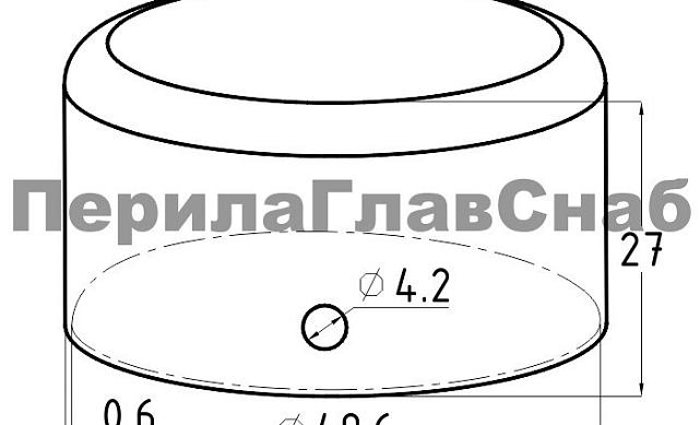 Заглушка деревянного поручня Ø49 мм, золото k083-88 2