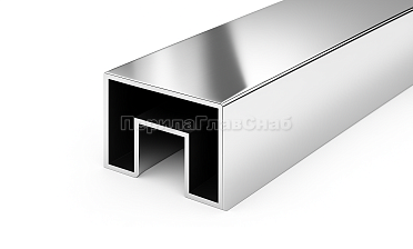 Труба Prima3+, 40х60х1.5 мм, с пазом 24х24мм под стекло, полировка 600GRIT, AISI 201 k824-5 купить в Ростове-на-Дону